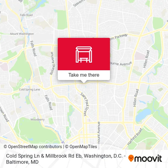 Cold Spring Ln & Millbrook Rd Eb map