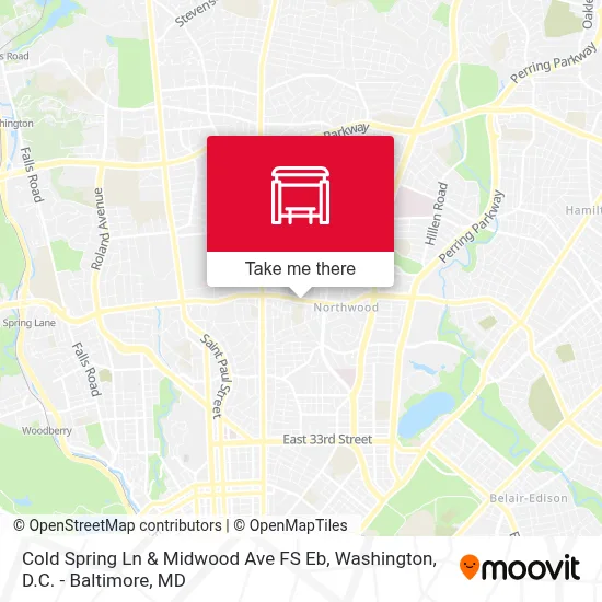 Cold Spring Ln & Midwood Ave FS Eb map