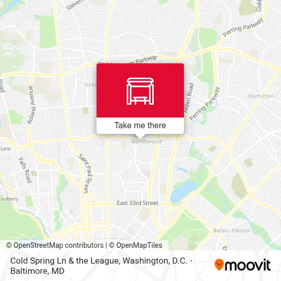 Cold Spring Ln & the League map