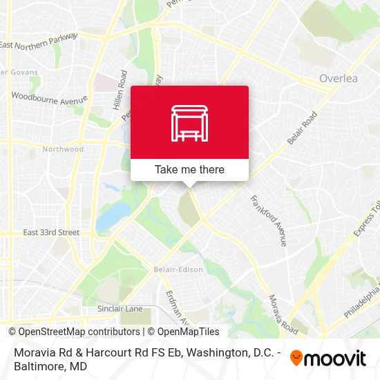 Moravia Rd & Harcourt Rd FS Eb map