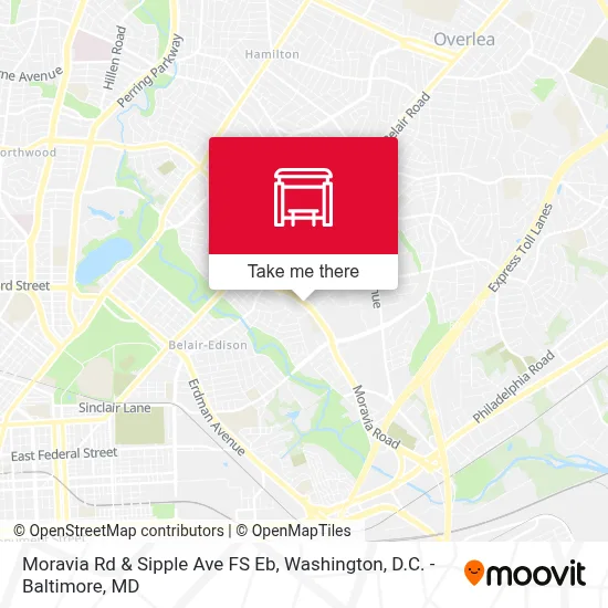 Moravia Rd & Sipple Ave FS Eb map