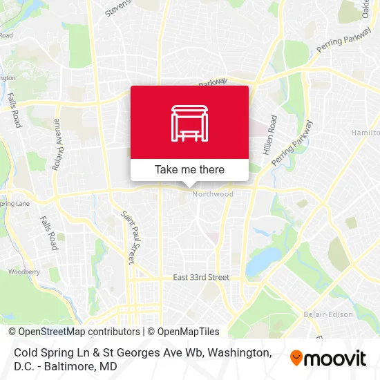Cold Spring Ln & St Georges Ave Wb map
