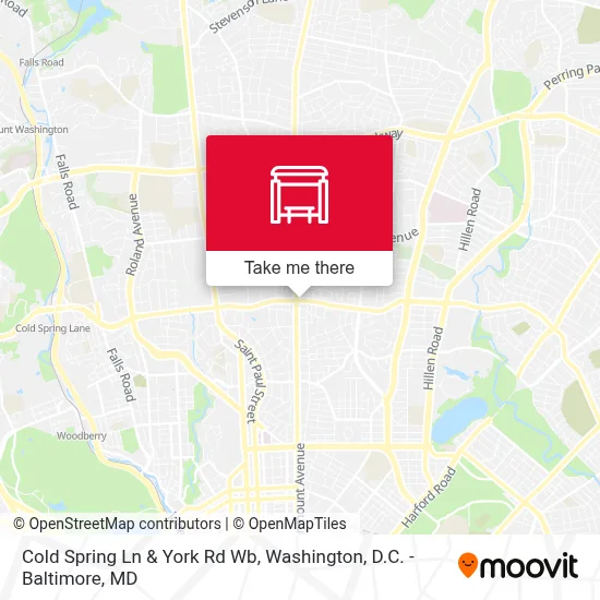 Cold Spring Ln & York Rd Wb map
