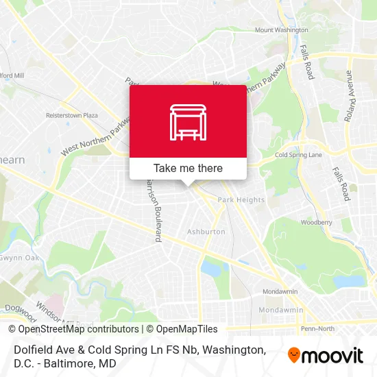 Dolfield Ave & Cold Spring Ln FS Nb map