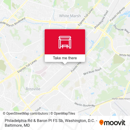 Philadelphia Rd & Baron Pl FS Sb map