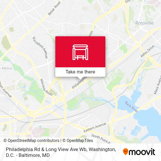 Philadelphia Rd & Long View Ave Wb map