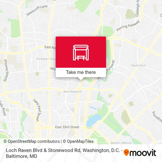 Loch Raven Blvd & Stonewood Rd map