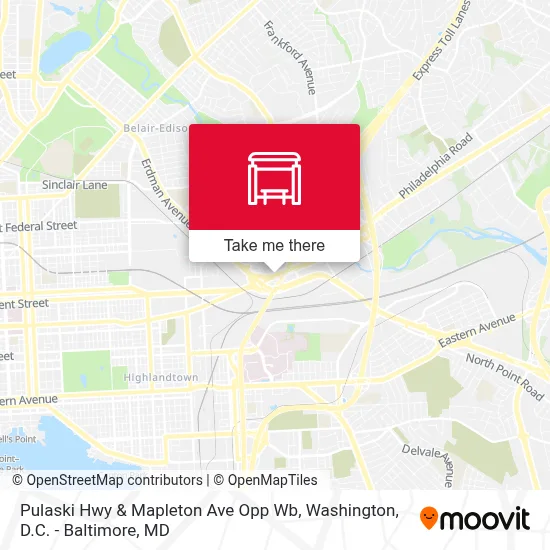 Pulaski Hwy & Mapleton Ave Opp Wb map