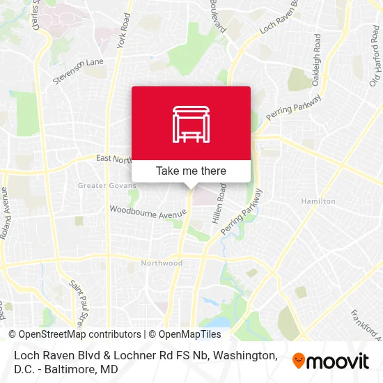 Loch Raven Blvd & Lochner Rd FS Nb map