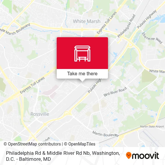 Philadelphia Rd & Middle River Rd Nb map
