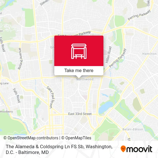 The Alameda & Coldspring Ln FS Sb map