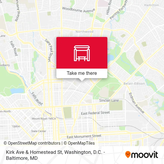 Kirk Ave & Homestead St map