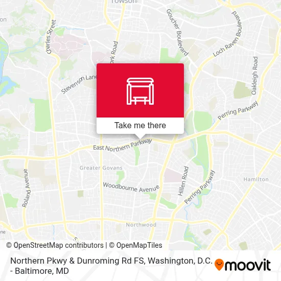 Northern Pkwy & Dunroming Rd FS map