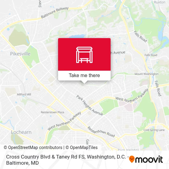 Cross Country Blvd & Taney Rd FS map