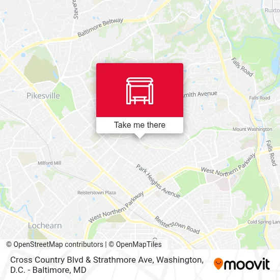 Cross Country Blvd & Strathmore Ave map