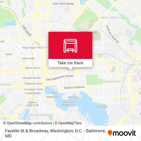 Fayette St & Broadway map