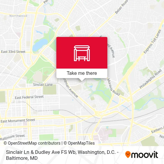 Sinclair Ln & Dudley Ave FS Wb map