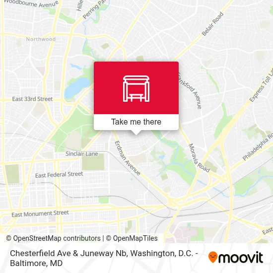 Chesterfield Ave & Juneway Nb map