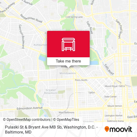 Pulaski St & Bryant Ave MB Sb map