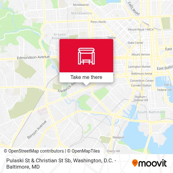 Pulaski St & Christian St Sb map