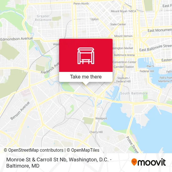 Monroe St & Carroll St Nb map