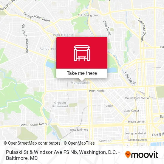 Pulaski St & Windsor Ave FS Nb map