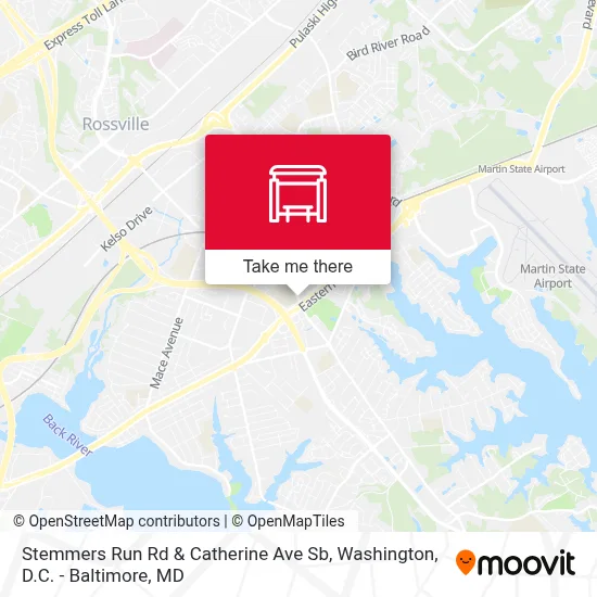 Stemmers Run Rd & Catherine Ave Sb map