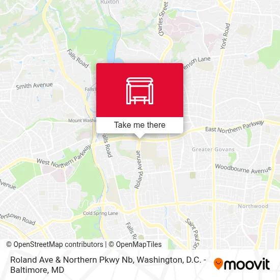 Roland Ave & Northern Pkwy Nb map