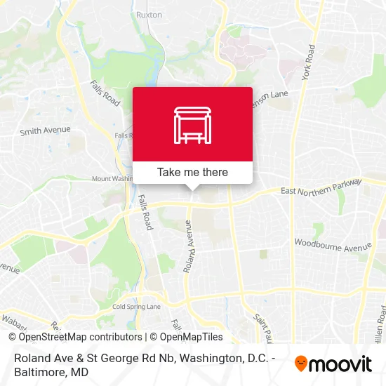 Roland Ave & St George Rd Nb map