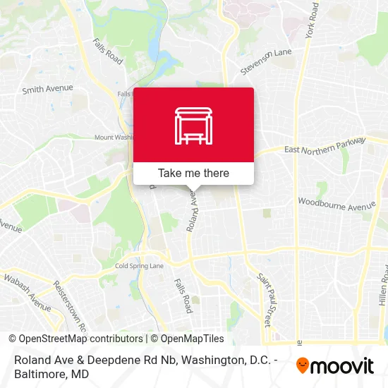 Roland Ave & Deepdene Rd Nb map
