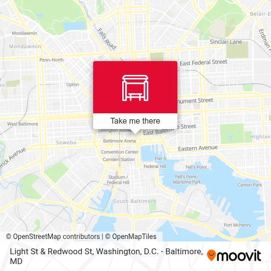 Light St & Redwood St map