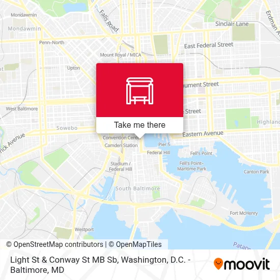 Light St & Conway St MB Sb map