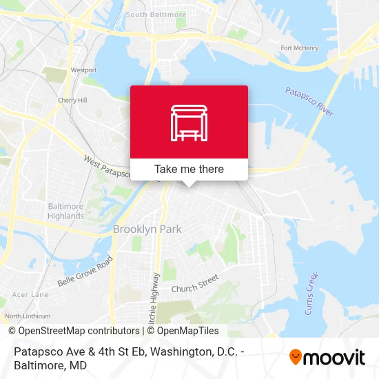 Patapsco Ave & 4th St Eb map