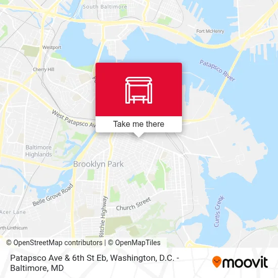 Patapsco Ave & 6th St Eb map