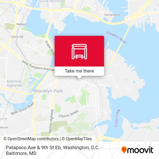 Patapsco Ave & 9th St Eb map