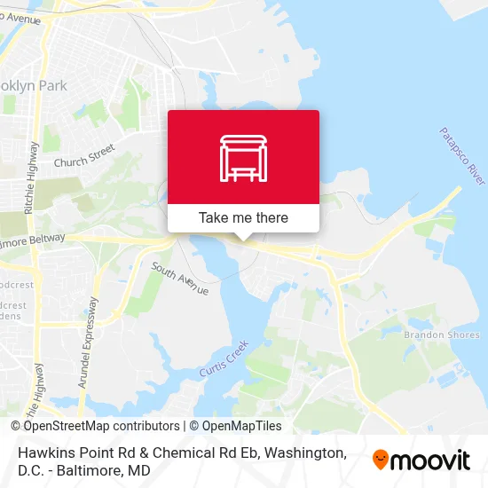 Hawkins Point Rd & Chemical Rd Eb map