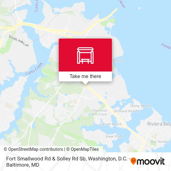 Fort Smallwood Rd & Solley Rd Sb map