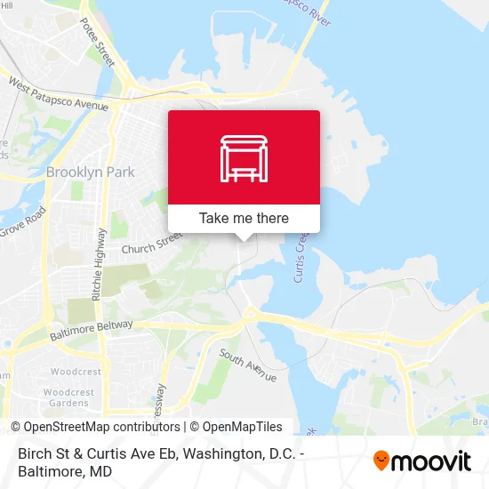 Birch St & Curtis Ave Eb map