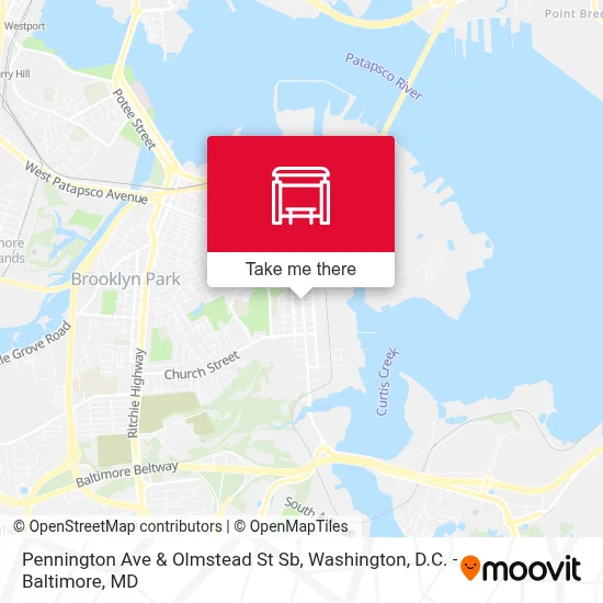 Pennington Ave & Olmstead St Sb map
