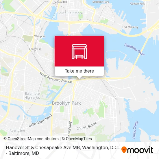 Hanover St & Chesapeake Ave MB map