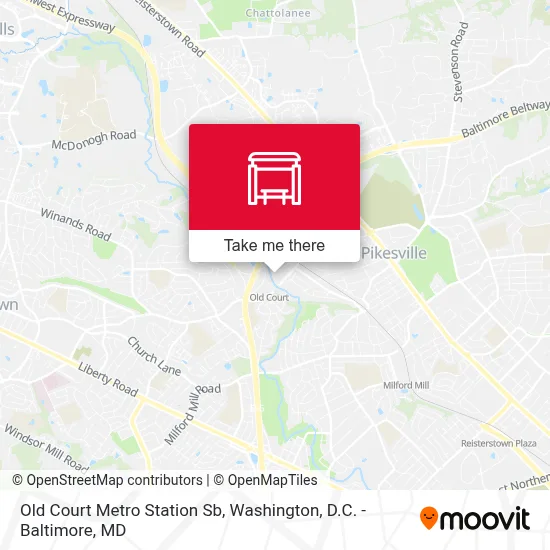 Old Court Metro Station Sb map