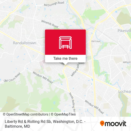 Liberty Rd & Rolling Rd Sb map