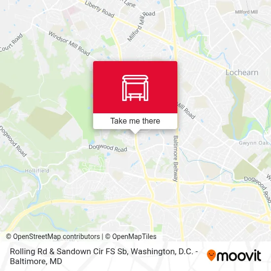 Rolling Rd & Sandown Cir FS Sb map