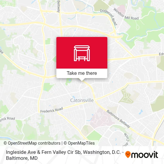 Ingleside Ave & Fern Valley Cir Sb map