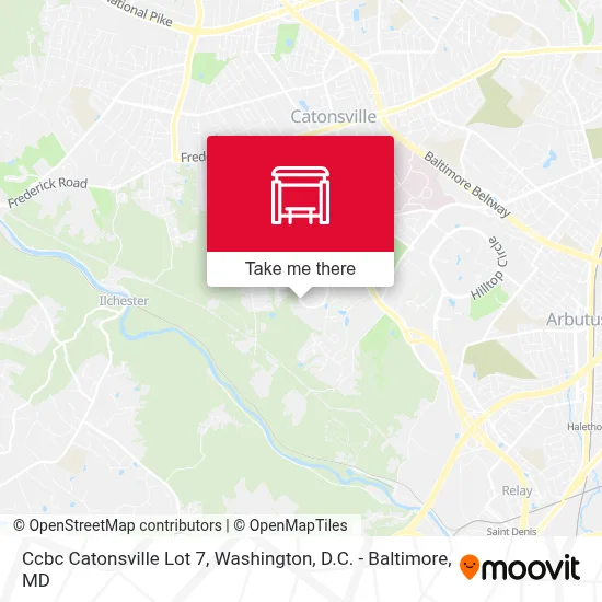 Ccbc Catonsville Lot 7 map