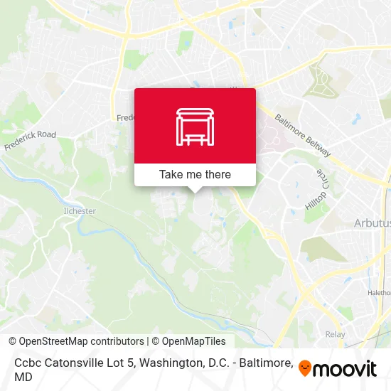 Ccbc Catonsville Lot 5 map