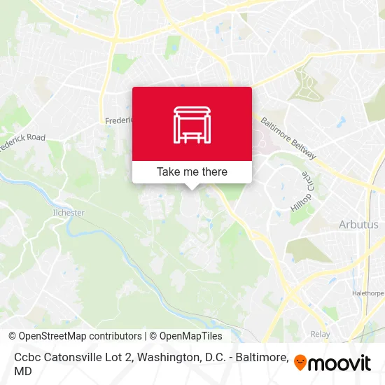 Ccbc Catonsville Lot 2 map