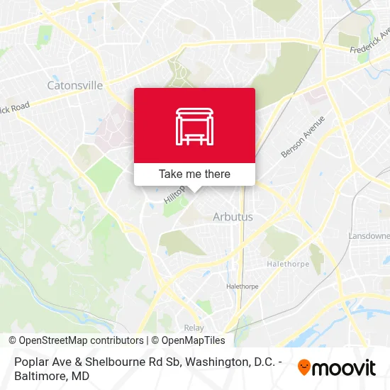 Poplar Ave & Shelbourne Rd Sb map