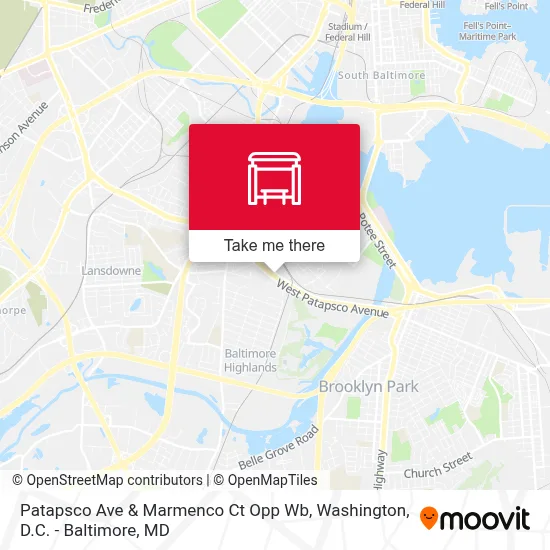 Patapsco Ave & Marmenco Ct Opp Wb map