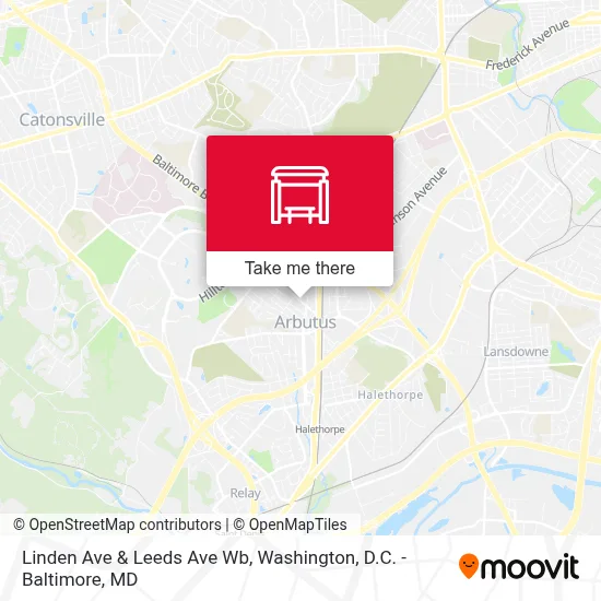 Linden Ave & Leeds Ave Wb map